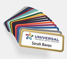 Colored office name badges